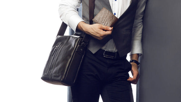 Trendy Charm Solid Brown Briefcase Messenger