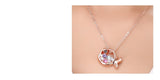 NLFA262 Charm Bubbling Fish Pendant Necklace