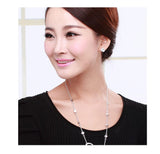 ERFA199 Fashion Charm Round Triangle Stud Earrings