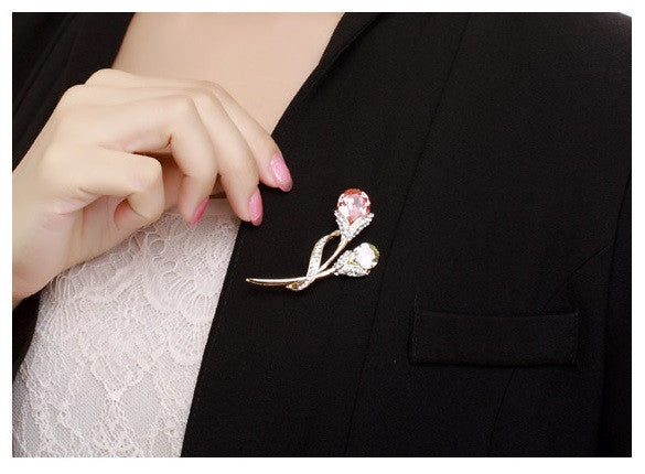 JRFBC005 Fashion Charm Branch of Flower Brooch