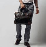 Fashion Coffee Edges Black Briefcase