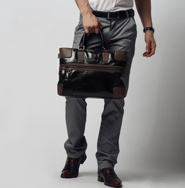 Fashion Coffee Edges Black Briefcase