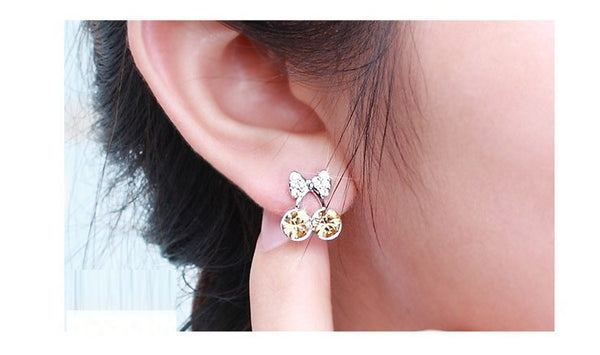 ERFA164 Trendy Charm Cherry Stud Earrings