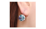 ERFA218 Fashion Charm Flower in Clusters Omega-back Earrings