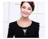 NLFA309 Trendy Charm Stones Pendant Necklace Sweater Chain