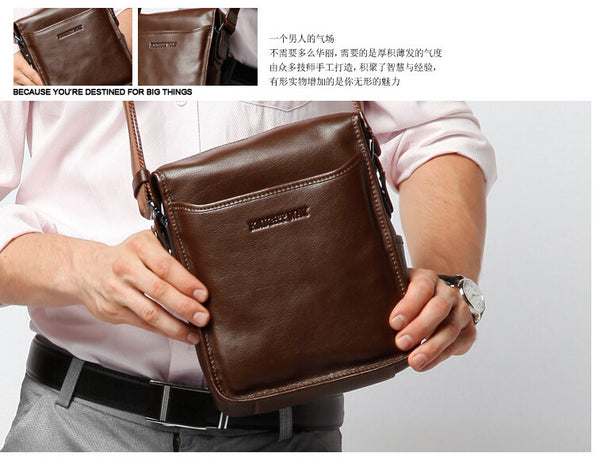 Vintage Solid Roomy Brown Messenger