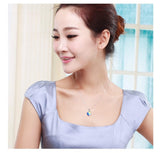 NLFA312 Trendy Water Drop Pendant Necklace