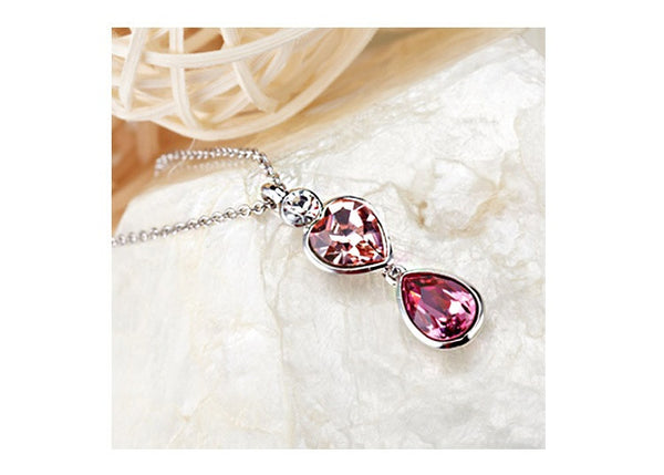 NLFA036 Fashion Double Water Drops Pendant