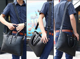 Fashion Solid Roomy Black Briefcase