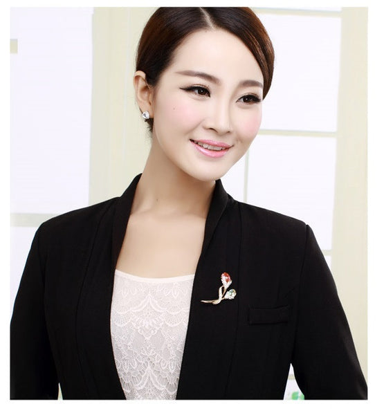 JRFBC005 Fashion Charm Branch of Flower Brooch