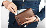 Trendy Three Color Options Men Wristlet Wallet