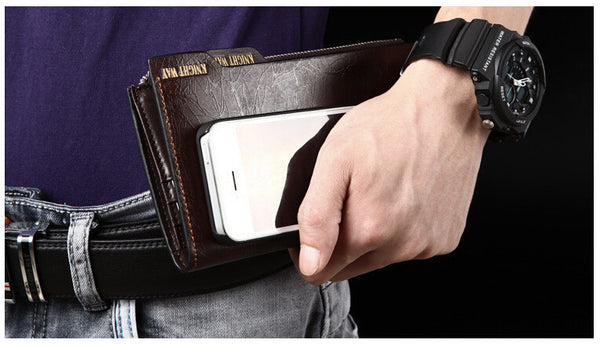 Fashion Two Color Options Brown Black Men Wallet