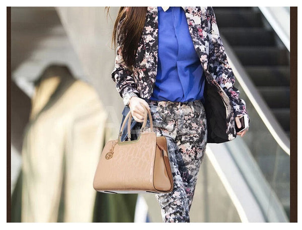 Enamelled Leather Cloud Tote Bag