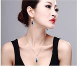ERFA229 Fashion Charm Lantern and Water Drop Dangle Earrings