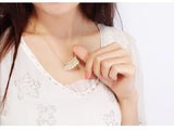 NLFA038 Charm Five-Circle-Link Pendant Necklace