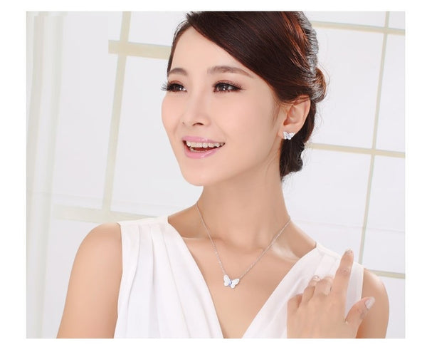 ERFA234 Classical Charm Butterfly Stud Earrings