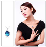 NLFA064 Charm Ocean Heart Pendant Necklace