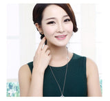 ERFA222 Fashion Charm Triangle of Stars Stud Earrings