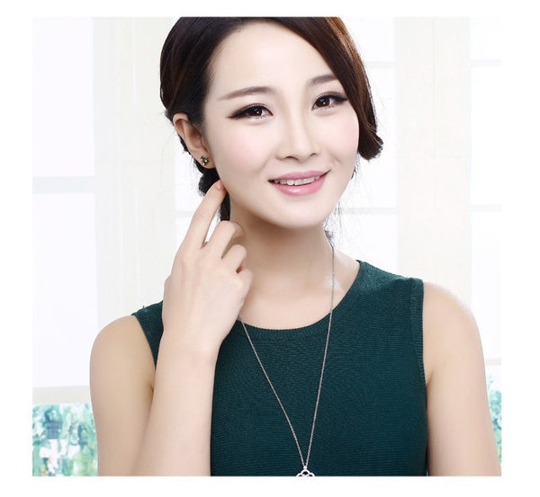 ERFA222 Fashion Charm Triangle of Stars Stud Earrings