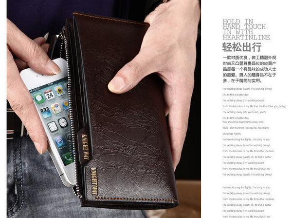 Fashion Two Color Options Brown Black Men Wallet
