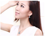 ERFA218 Fashion Charm Flower in Clusters Omega-back Earrings