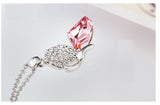 NLFA184 Charm Crystal Shoe Pendant Necklace