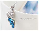 NLFA184 Charm Crystal Shoe Pendant Necklace