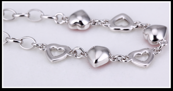 BLFA012 Fashion Charm Trio of Hearts Bracelet