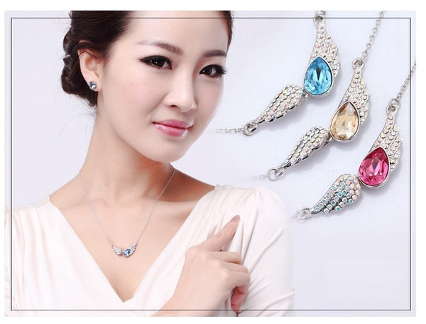 NLFA065 Fashionable Wings of Angel Pendant Necklace