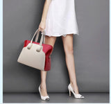 Fashionable Two-tone Colorblock Tote Bag