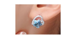 ERFA131 Fashion Charm Flower in Heart Stud Earrings