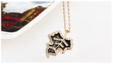 NLFA203 Charm Lotus Leaf Pendant Necklace