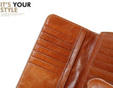 Fashion Solid Long Size Brown Wallet