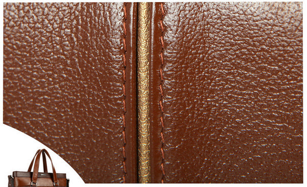 Fashion Dark Edges Brown Briefcase Messenger