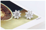 ERFA185 Classical Charm Snowflake Stud Earrings
