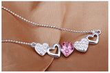 NLFA264 Charm Link of Hearts Pendant Necklace