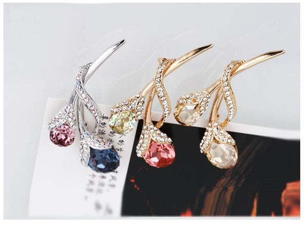 JRFBC005 Fashion Charm Branch of Flower Brooch