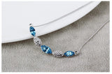 NLFA314 Trendy Five Linked Water Drops Pendant Necklace