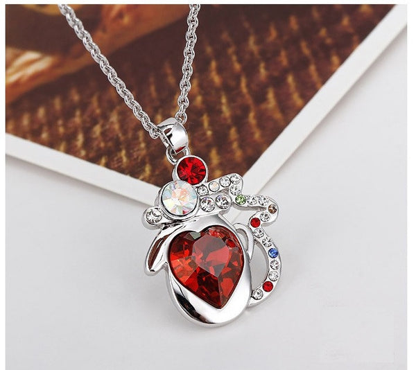 NLFA295 Charm Santa's Glove Pendant Necklace