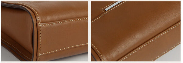 Vintage Solid Office Must-have Brown Briefcase Messenger