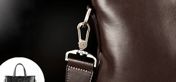 Fashion Solid Roomy Black Briefcase