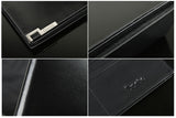 Charm Solid Long Size Black Wallet