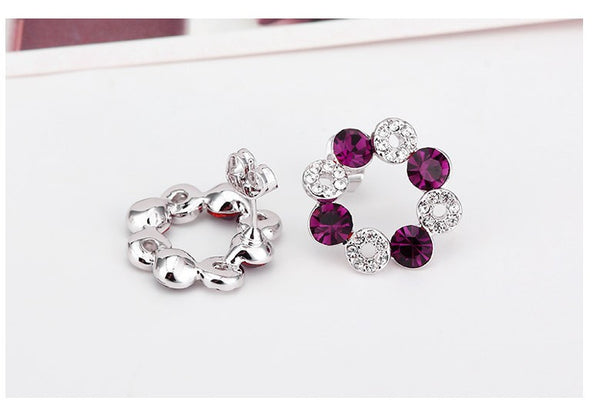 ERFA132 Fashion Charm Circle of Beauty Stud Earrings