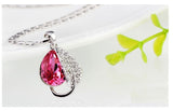 NLFA195 Fashion Heart with Leaf Pendant Necklace