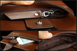 Charm Durable Solid Brown Briefcase Messenger