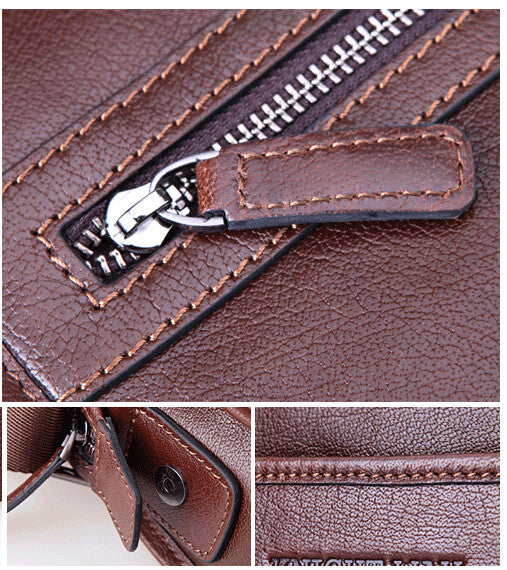 Vintage Solid Roomy Brown Messenger