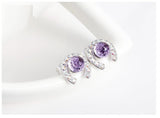 ERFA212 Fashion Charm Half Circle Stud Earrings
