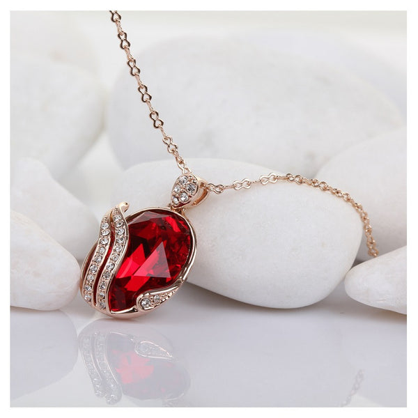 NLFA048 Charm Water Drop Pendant Necklace