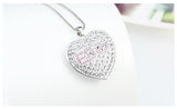 NLFA193 Charm Big Glittery Loving Heart Pendant Necklace