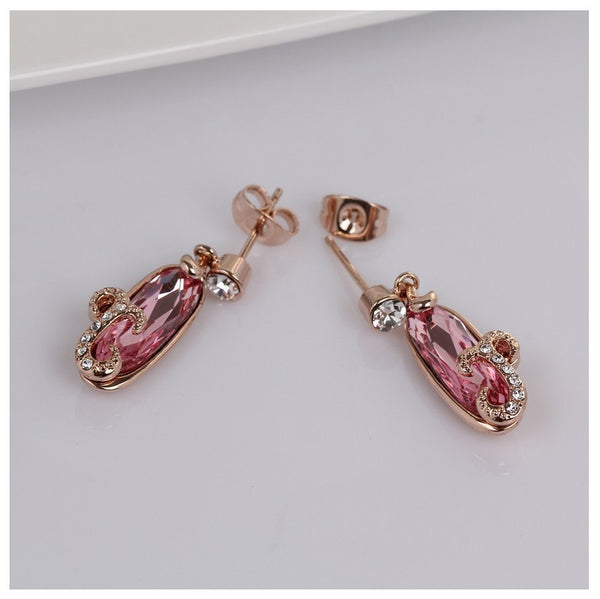 ERFA034 Trendy Charm Long Water Drop Stud Earrings